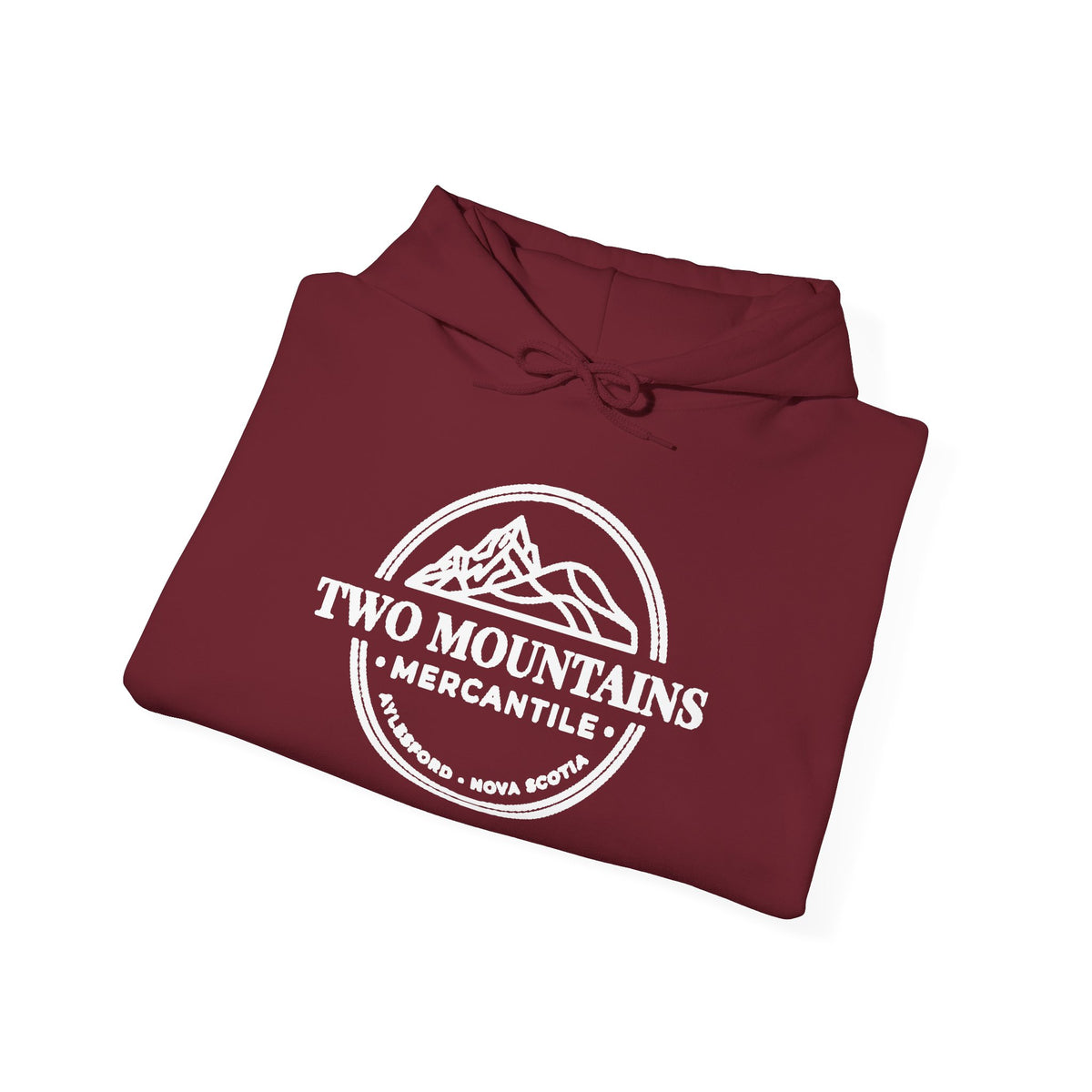 Two Mountains Mercantile logo Hoodie