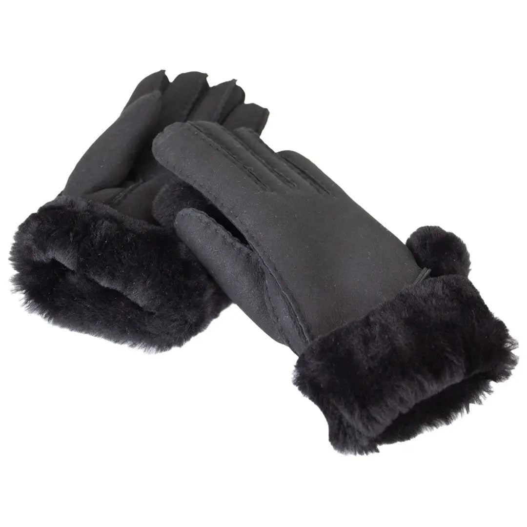 Women's Pompom Hand Stitched Merino Sheepskin Gloves