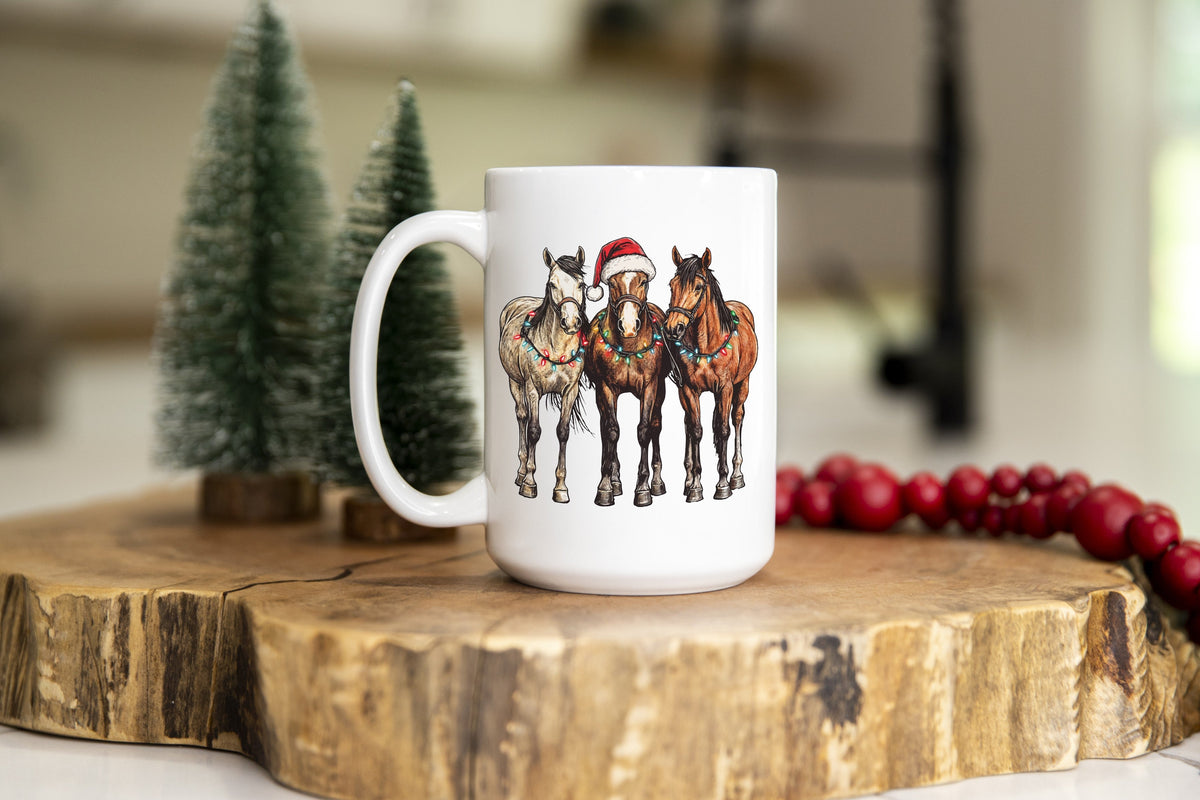 Festive Horses 15 oz Mug