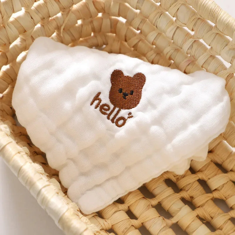 6 Layer Cotton Embroidered Baby Burp Cloth-8
