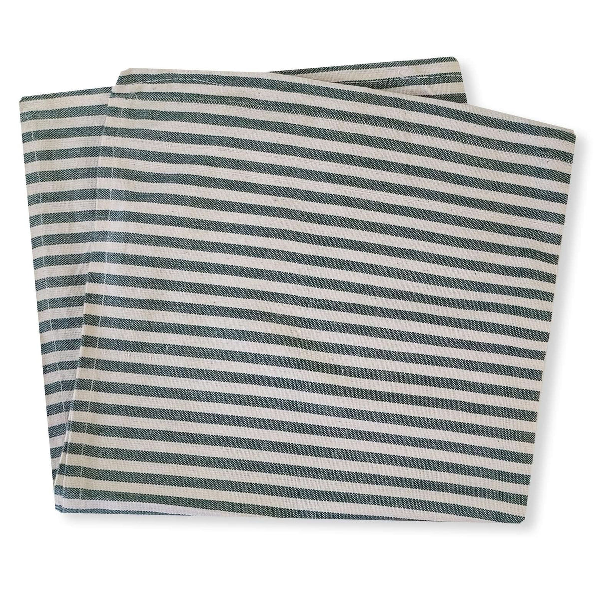 Sage Stripe Woven Napkins -- Set of 8