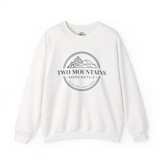 Two Mountains Crewneck Sweatshirt – Outdoor Adventure Logo Pullover