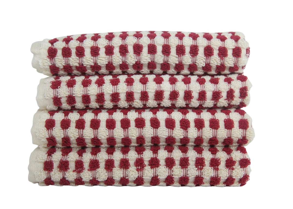 Bubble Red Terry Hand Towel-4