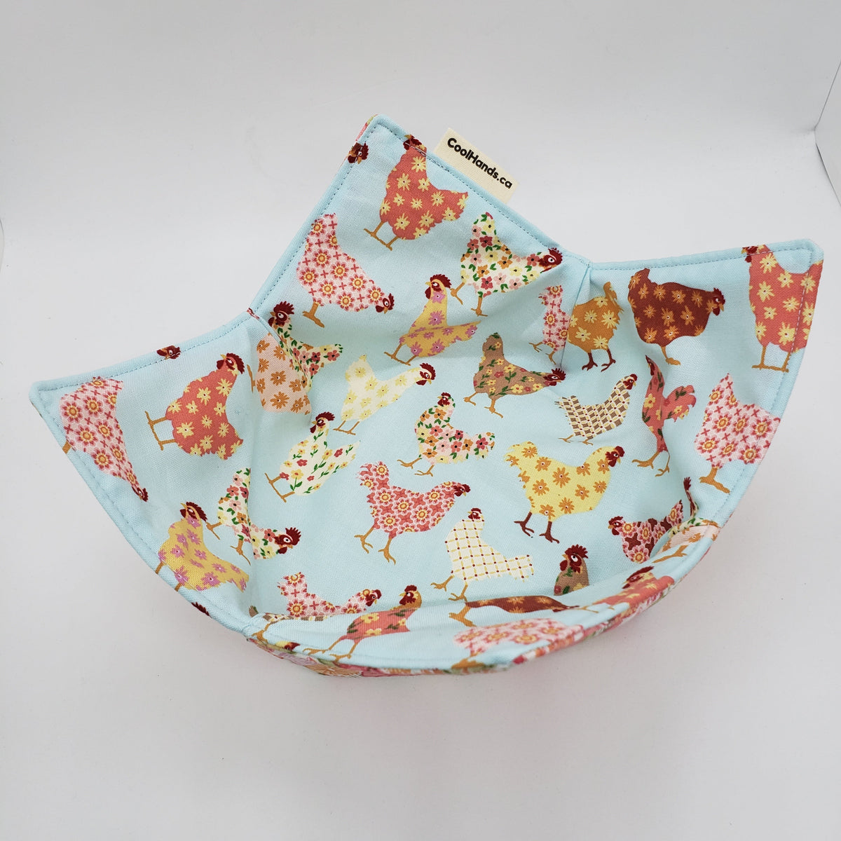 100% Cotton Microwavable Bowl Cozy - Spring Chicken-3