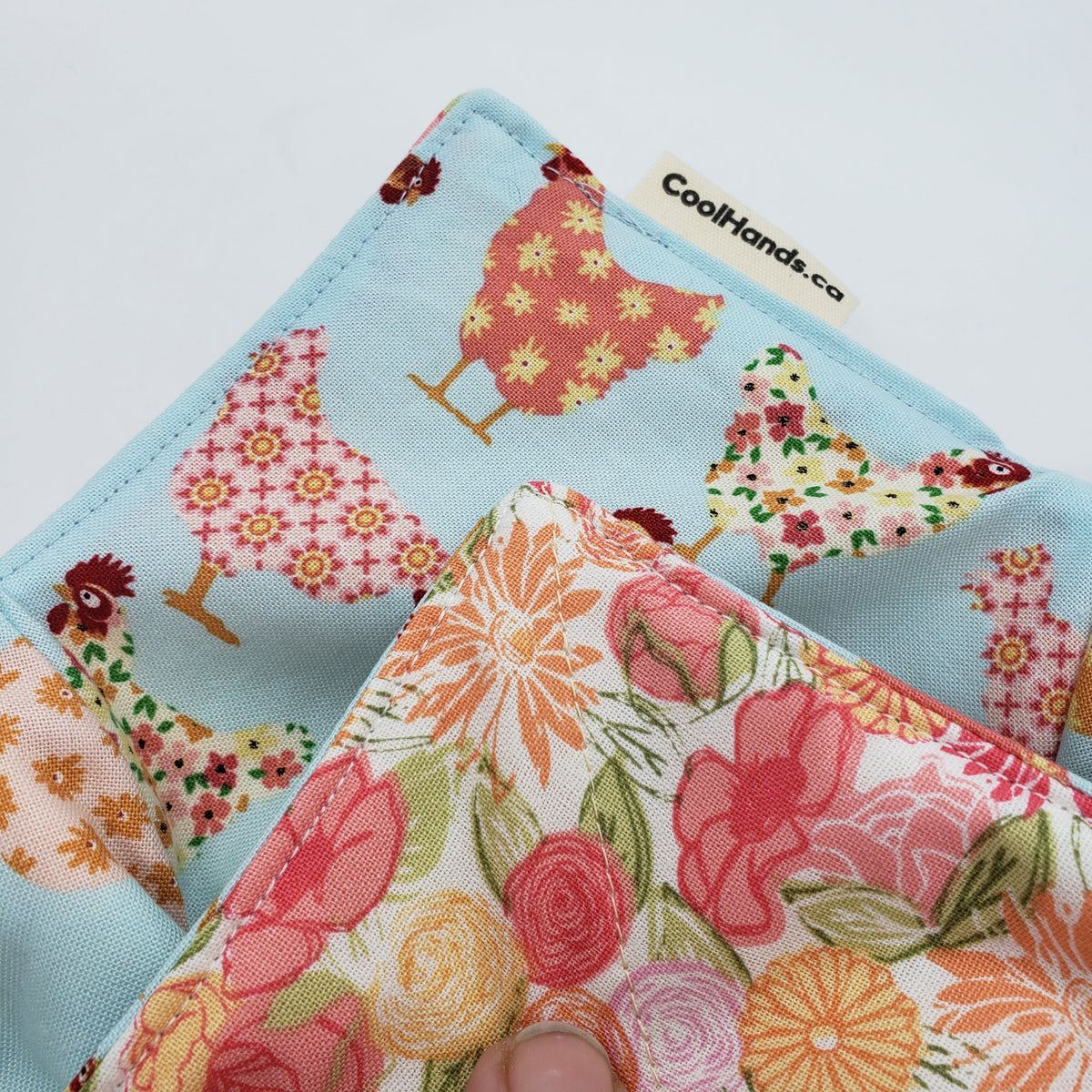 100% Cotton Microwavable Bowl Cozy - Spring Chicken-1