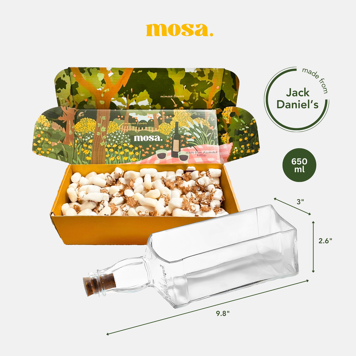 The Mosa Platter | Upcycled Jack Daniel's Bottle