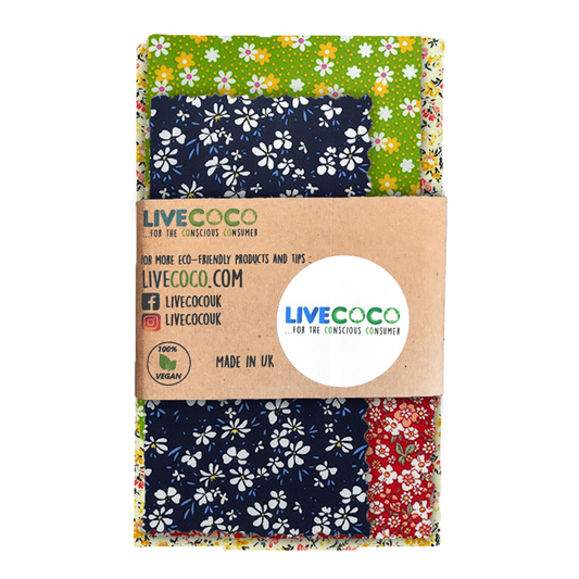 Reusable Vegan Eco Food Wraps (12 Per Pack)