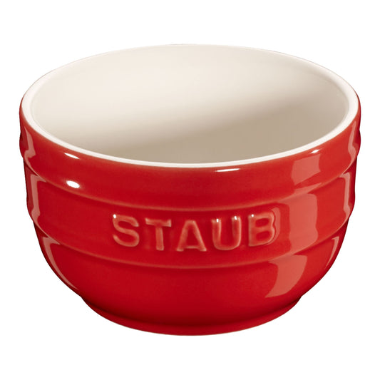 STAUB Ceramique 9 cm / 2 Piece Ceramic Round Ramekin Set, Cherry-0
