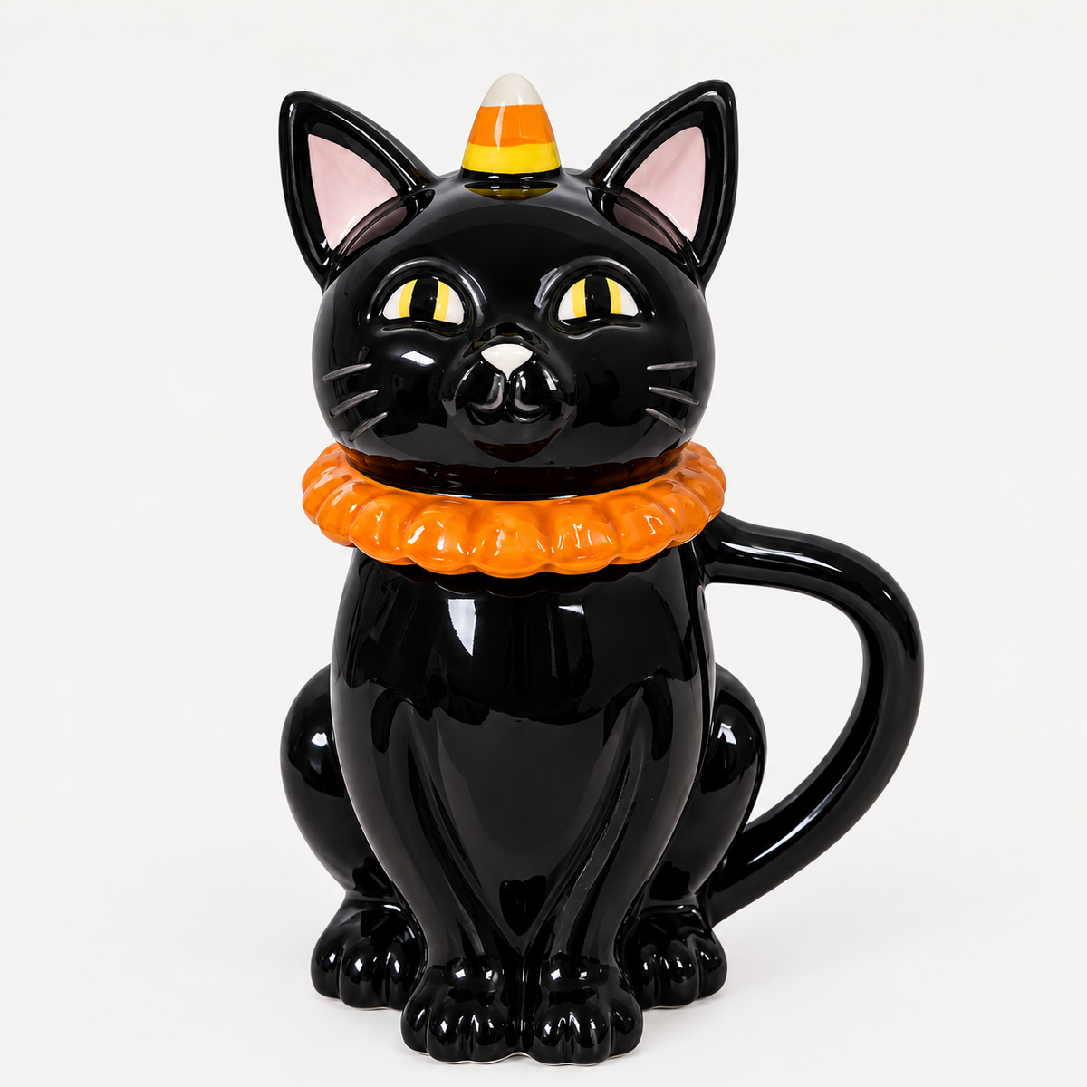 Black Cat Mug with Costume Lid