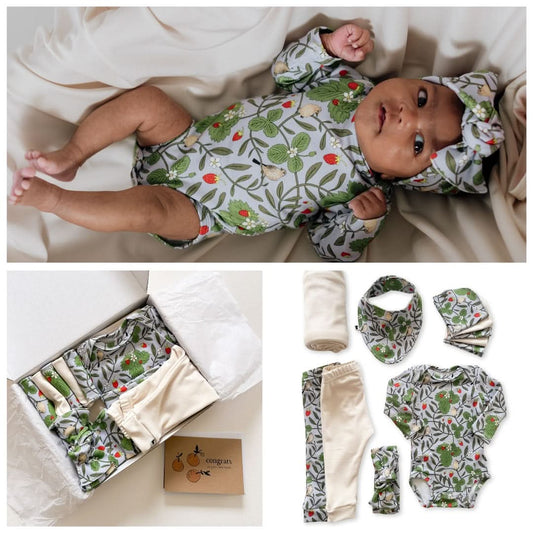 Bamboo Baby Capsule Gift Box | Strawberry Patch & Cream
