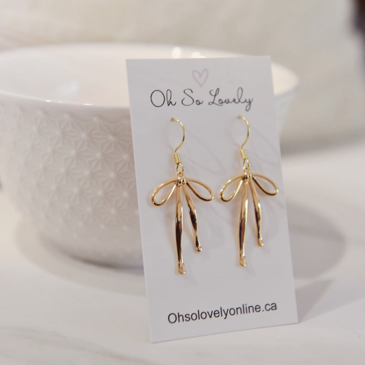 Chrishell Bow Drop Earrings