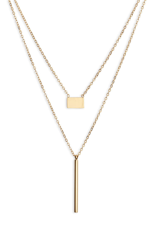 Cleo Double Strand Necklace - Gold