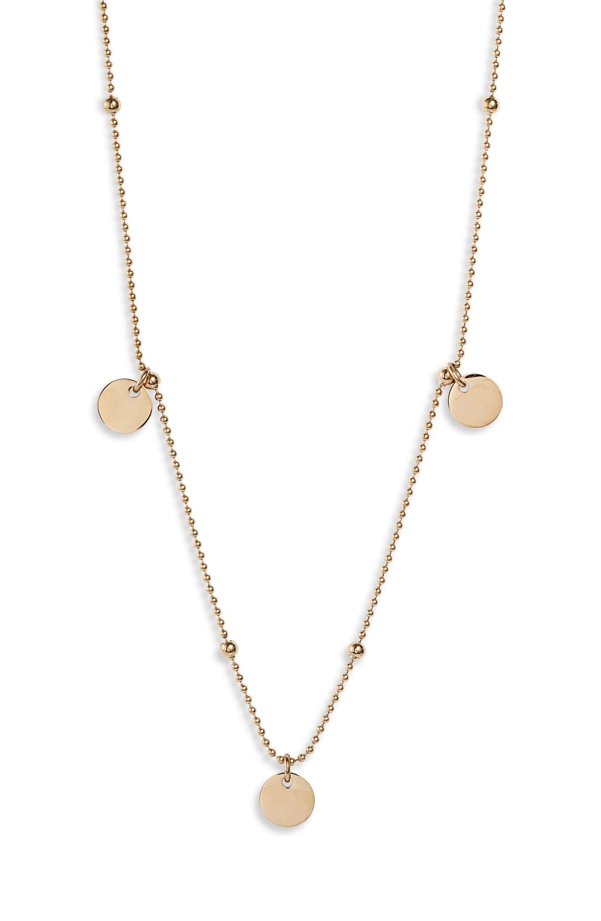Luna Disk Charm Necklace | Gold, Rose Gold & Rhodium