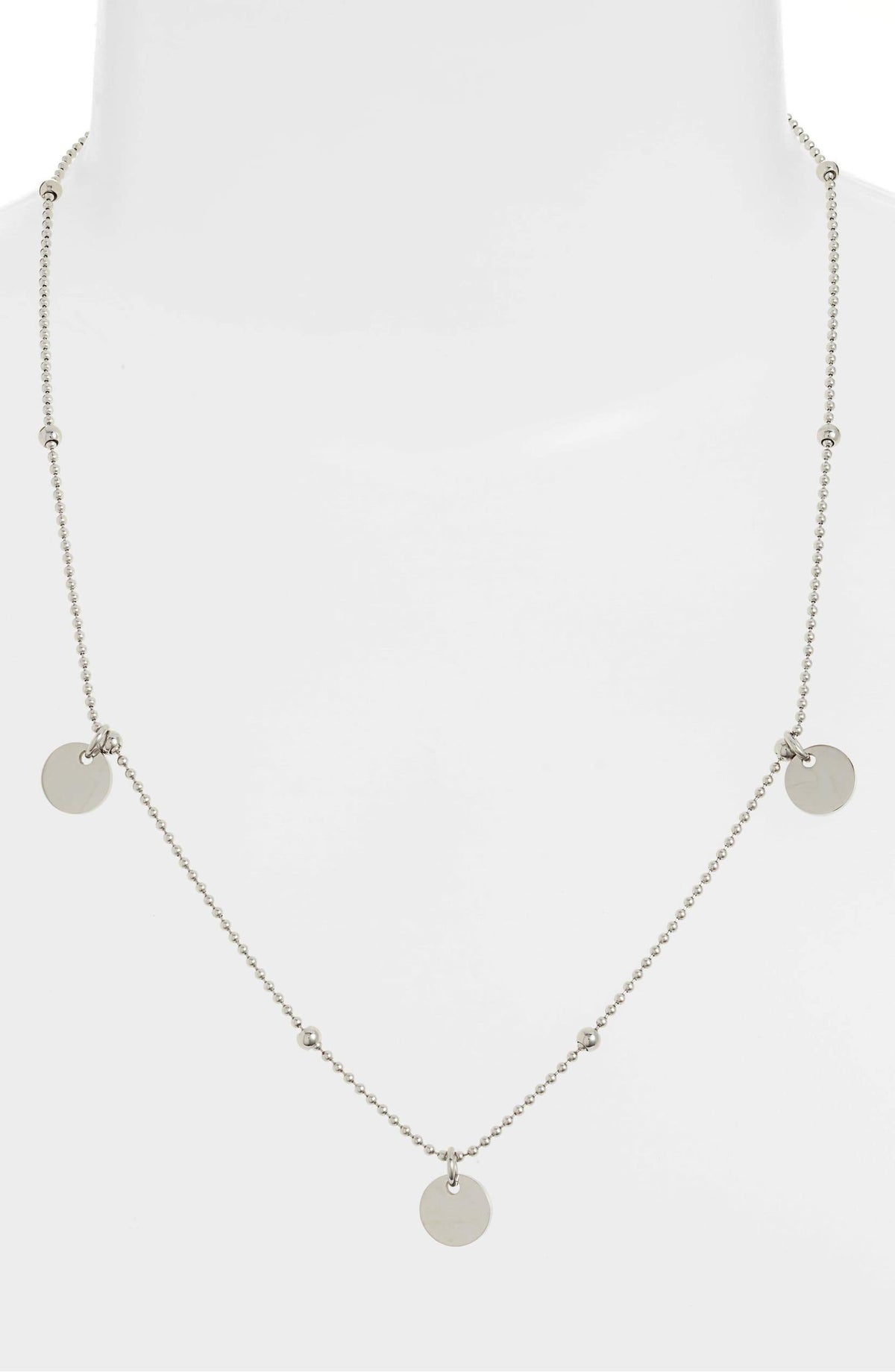 Luna Disk Charm Necklace | Gold, Rose Gold & Rhodium