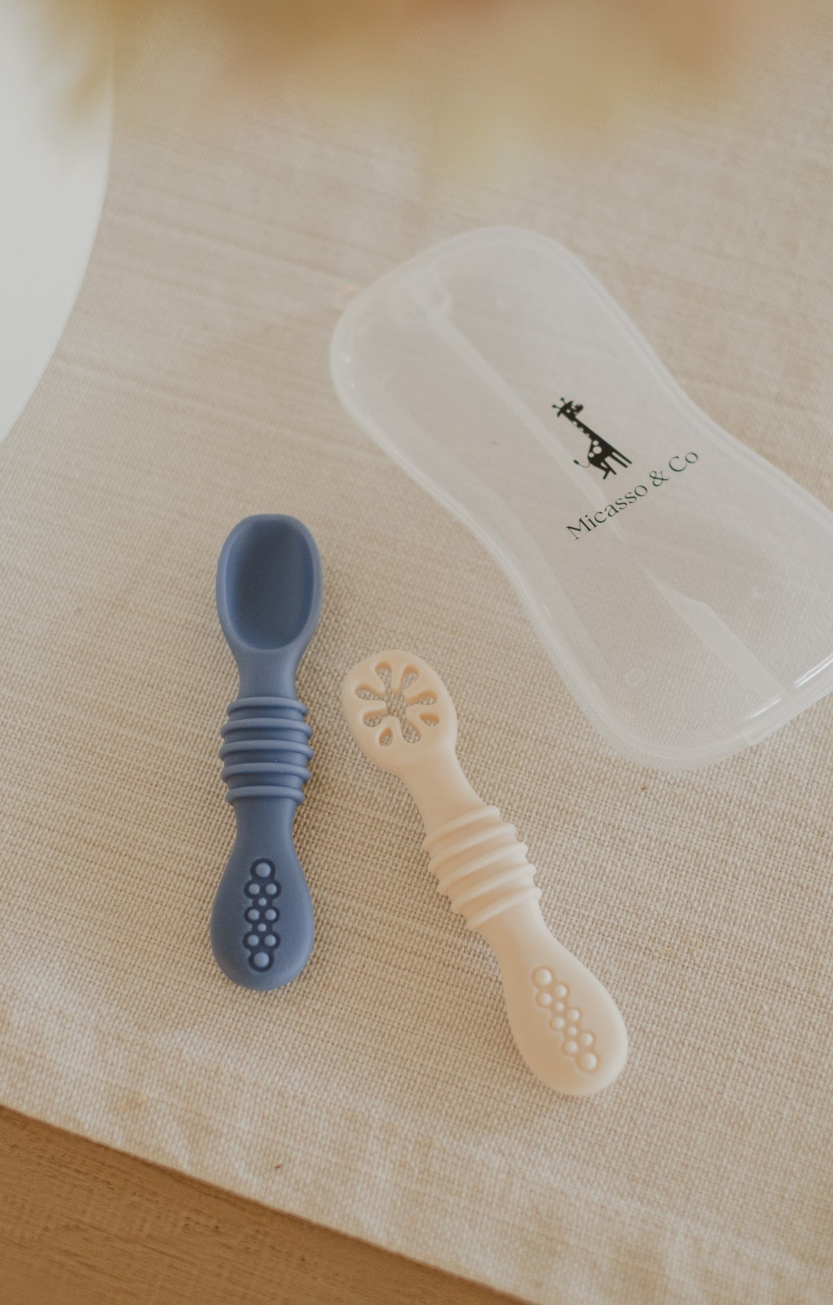 BLW Silcone Spoons - Set of 6 - Majestic Blue & Cream