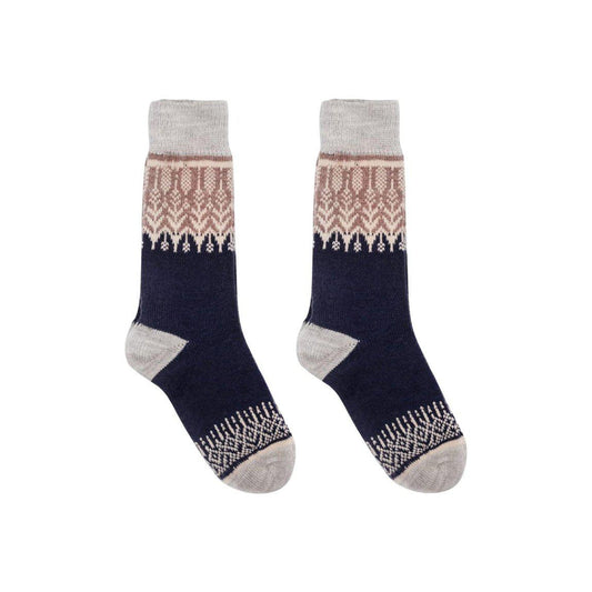 Nordic Socks Merino Wool in PERFORM™ (Yule - Navy) - Unisex-0