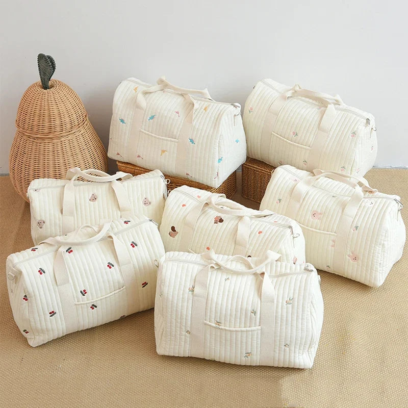 Diaper Bag with Shoulder Strap and Pockets-4