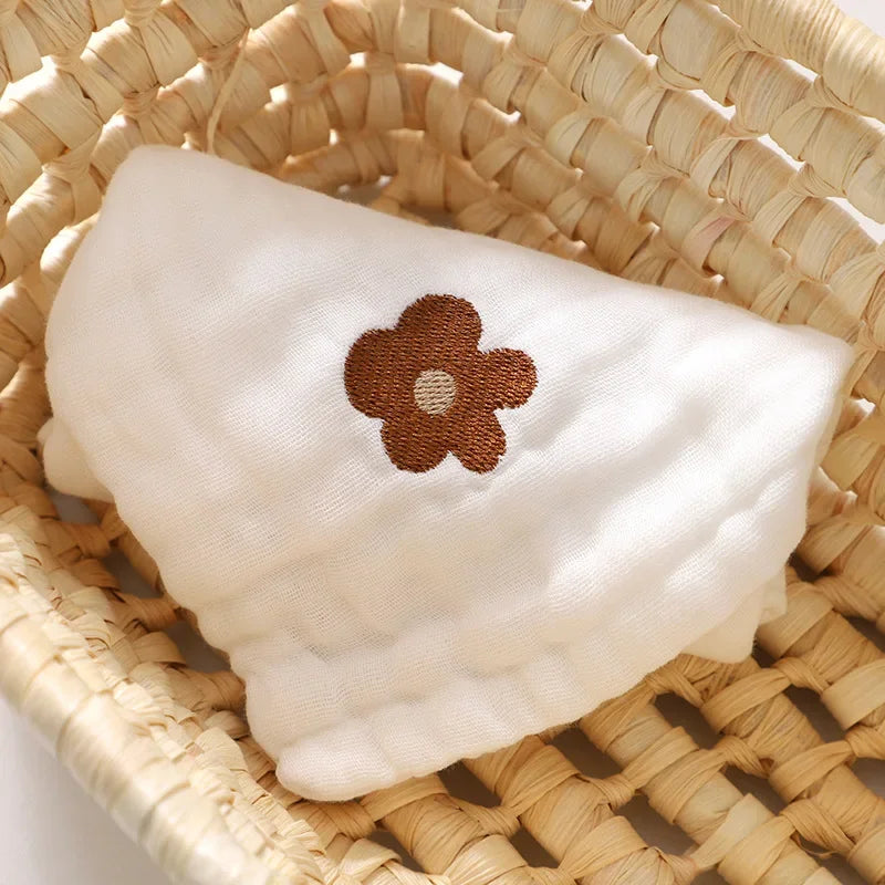 6 Layer Cotton Embroidered Baby Burp Cloth-7