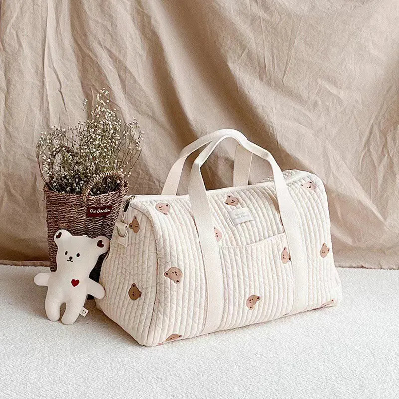 Diaper Bag with Shoulder Strap and Pockets-0