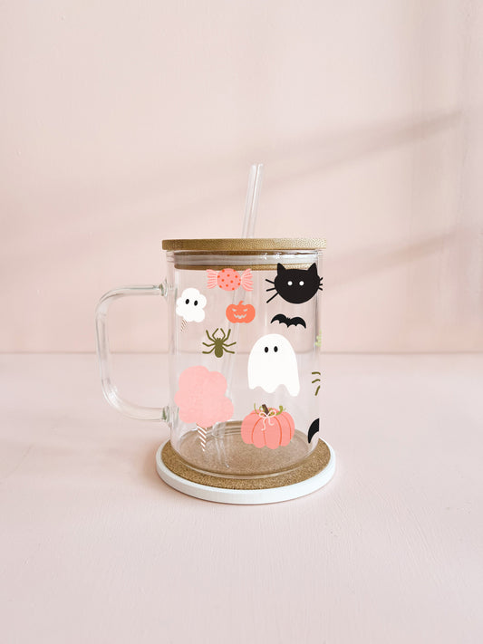 Halloween Boho Tumbler with Bamboo Lid & Straw | 17oz