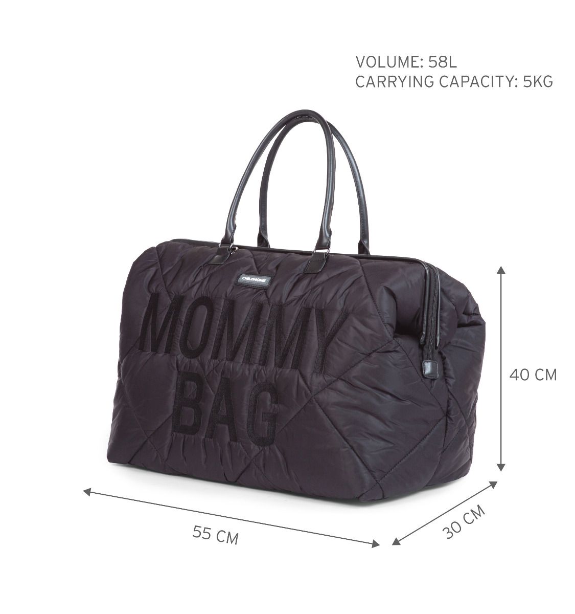 Nursery bag Mommy Bag ® Puffered Black