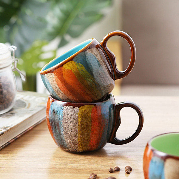 Handcrafted Glazed Ceramic Mug Set