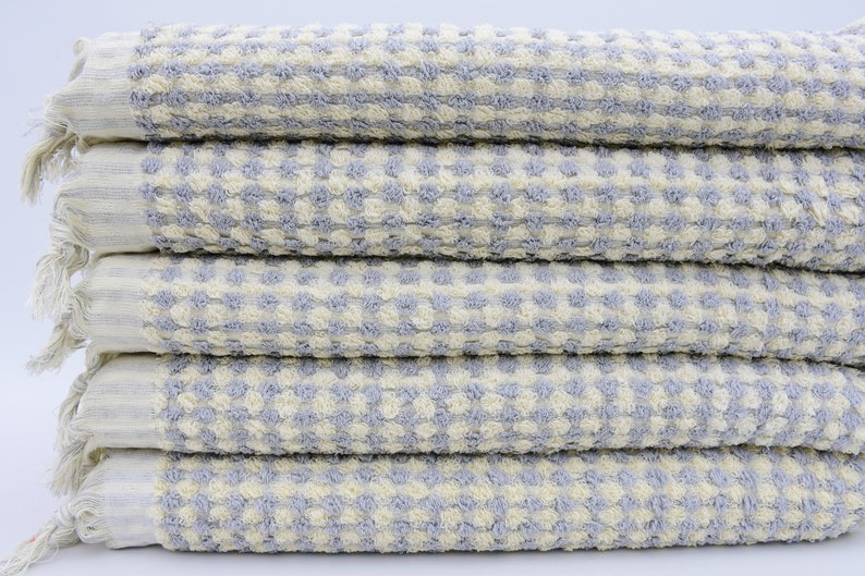 Bubble Gray Terry Hand Towel-3