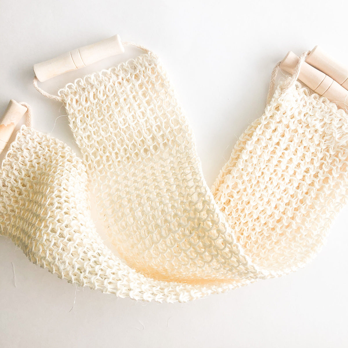 Natural Sisal Back & Body Scrubber - Organic Biodegradable Zero Waste Exfoliating - Plastic Free Sustainable Shower & Bathroom