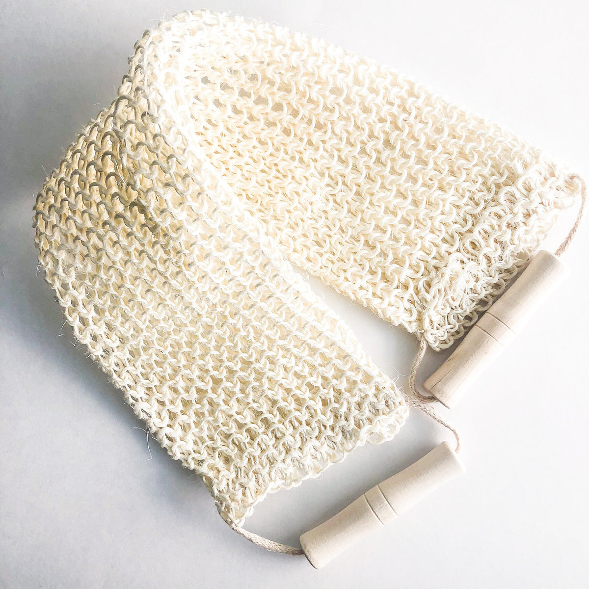 Natural Sisal Back & Body Scrubber - Organic Biodegradable Zero Waste Exfoliating - Plastic Free Sustainable Shower & Bathroom