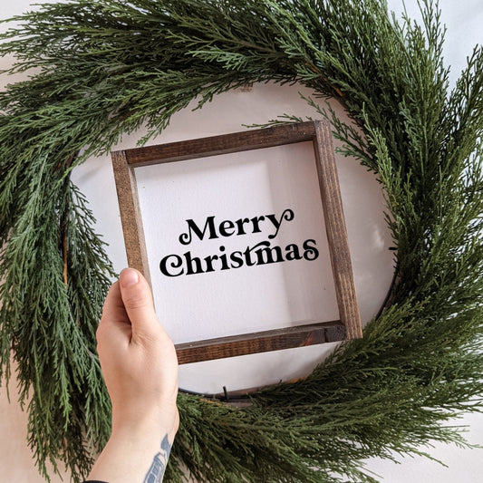 Merry Christmas Mini Wood Sign