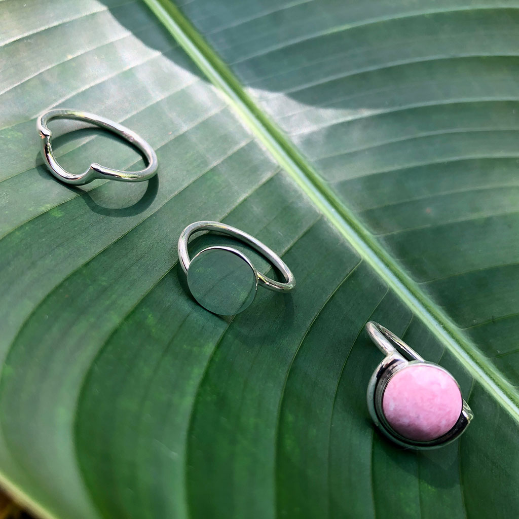 Size 7  Half Moon Ring