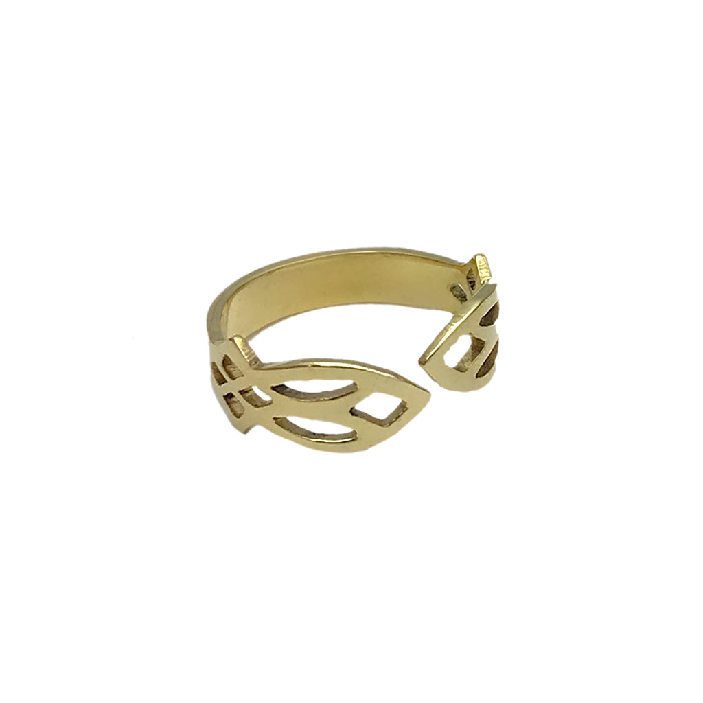 Brass Leaf Ring