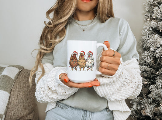 Christmas Chickens | 15oz Mug