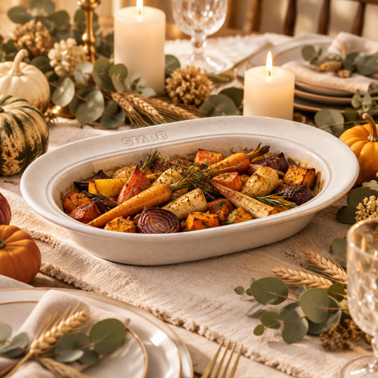 Thanksgiving Lifestyle — White Staub Oval Dish
