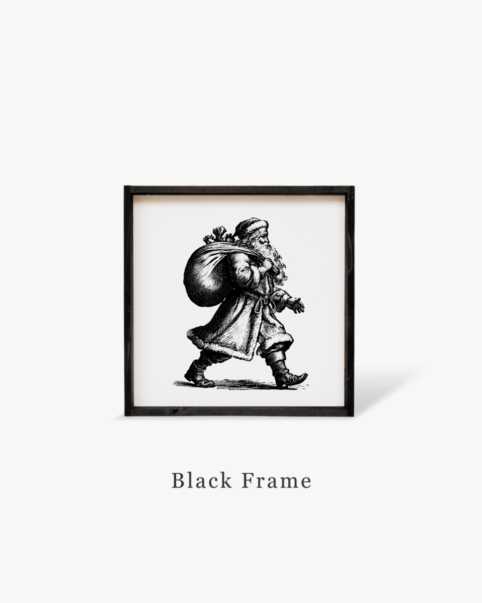 Vintage Santa - Framed Christmas Print